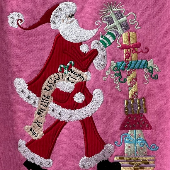 Quacker Factory 1X 🆕 & Vintage Fleece Santa Sweatshirt - Picture 6 of 12